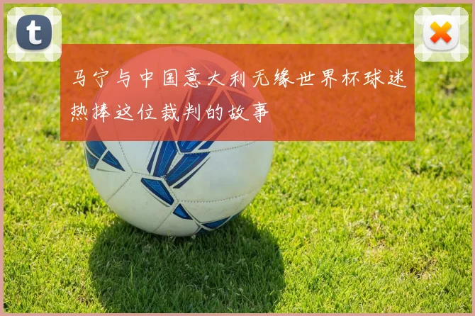 马宁与中国意大利无缘世界杯球迷热捧这位裁判的故事